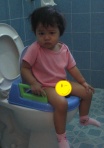 Early stages of potty training with Stacey